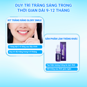 Răng trắng bật tông sau 1 lộ trình