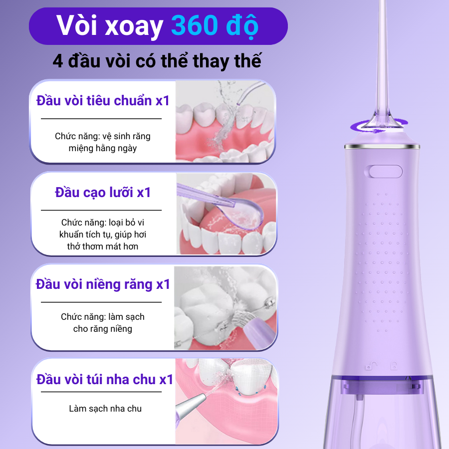 Vòng xoay 360 độ - Có thể thay thế đầu vòi