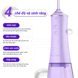 Máy tăm nước có 4 chế độ vệ sinh răng